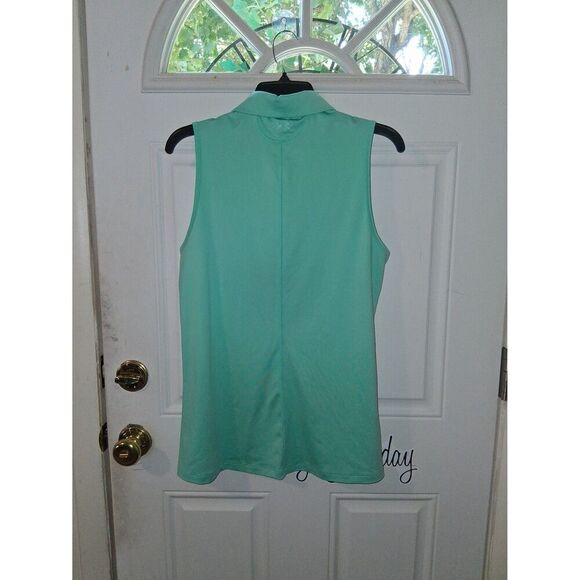 Sleeveless 5 Button Top Under Armour Heatgear Women's Seafoam Green XL 14 - Picture 5 of 8